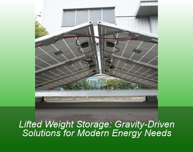 Lifted Weight Storage: Gravity-Driven Solutions for Modern Energy Needs